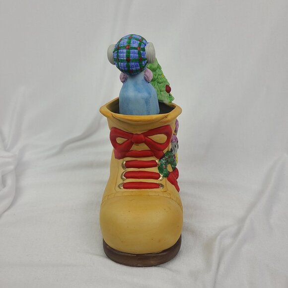 Jasco Mouse Music Box Plays Deck the Halls Hand Painted Tested WORKS - Picture 3 of 16